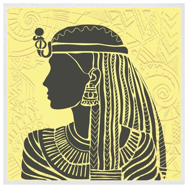 Benjamin Tate Design Egyptian women on yellow (Picture Frame)