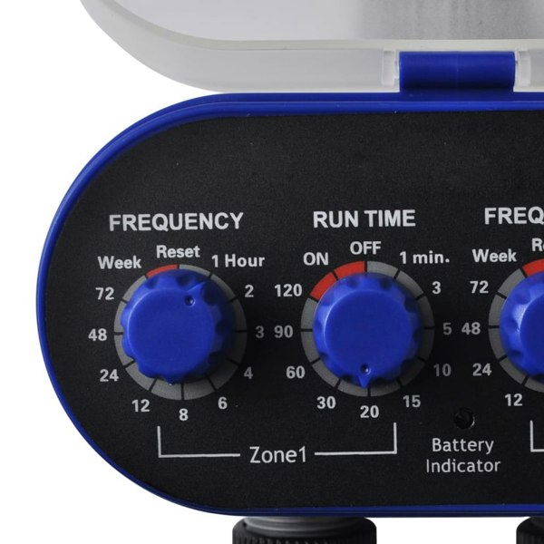 Berkfield Garden Electronic Automatic Water Timer Irrigation Timer Double Outlet