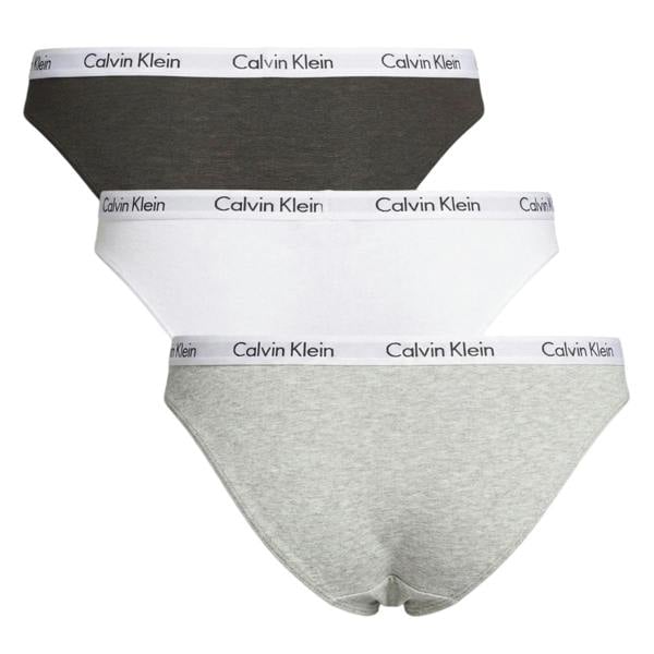 Calvin Klein Womens/Ladies Carousel Briefs (Pack of 3) - Grey - 