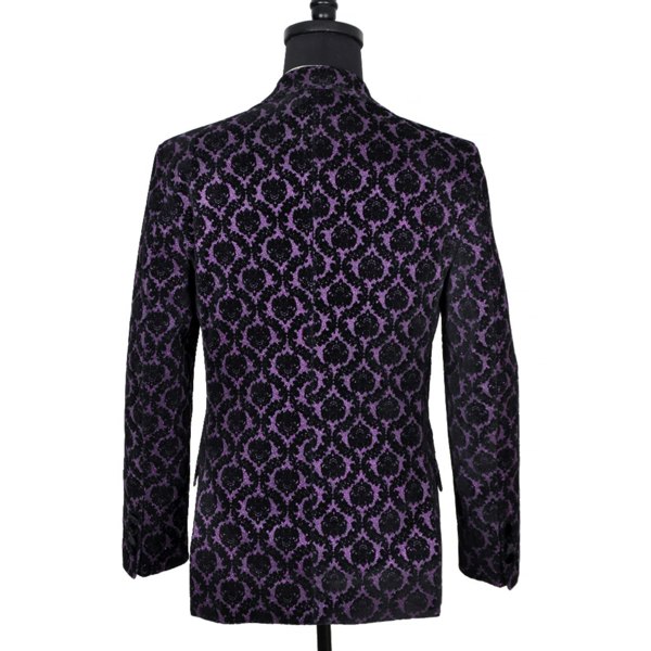Washington Floral Jacquard Blazer - Purple