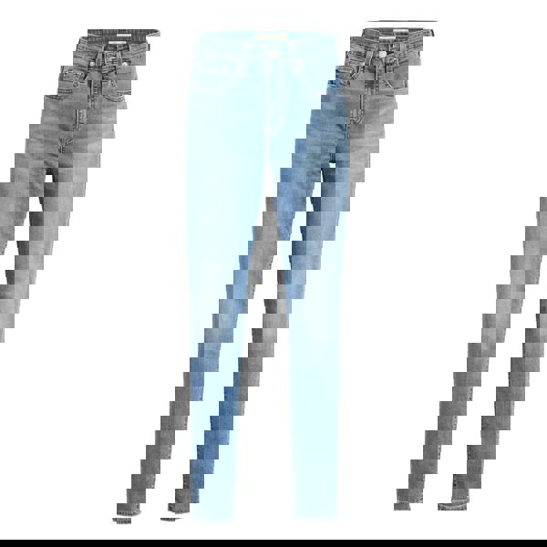 Levis Womens/Ladies 721 Leather Patch High Rise Skinny Jeans - Blue