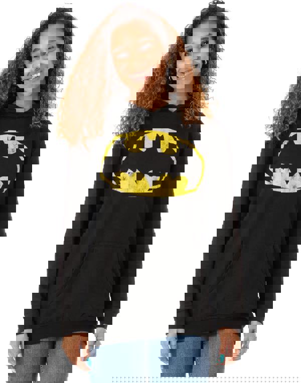 DC Comics Womens Black Batman Logo Hoodie