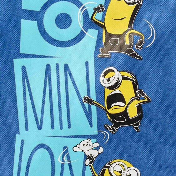 Onomato! Minions Backpack School Bag with Front Zip Pocket One Size Blue