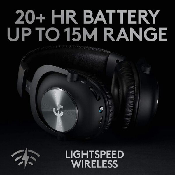 Logitech G PRO X LIGHTSPEED Wireless Gaming Headset 50mm Drivers Black