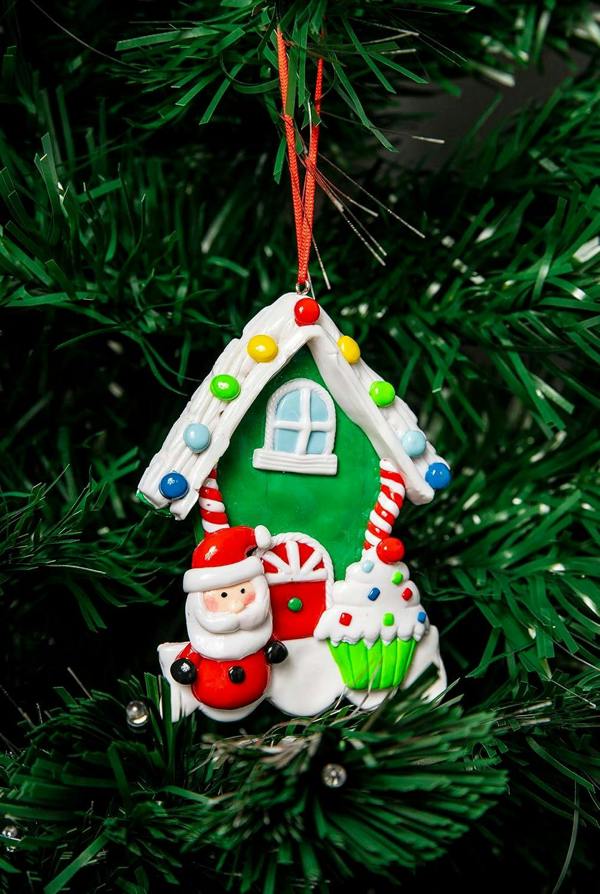 Multicolour Ceramic Christmas Hanging Decorations in 3 or 12 Pack Sizes for Trees and Displays image 6