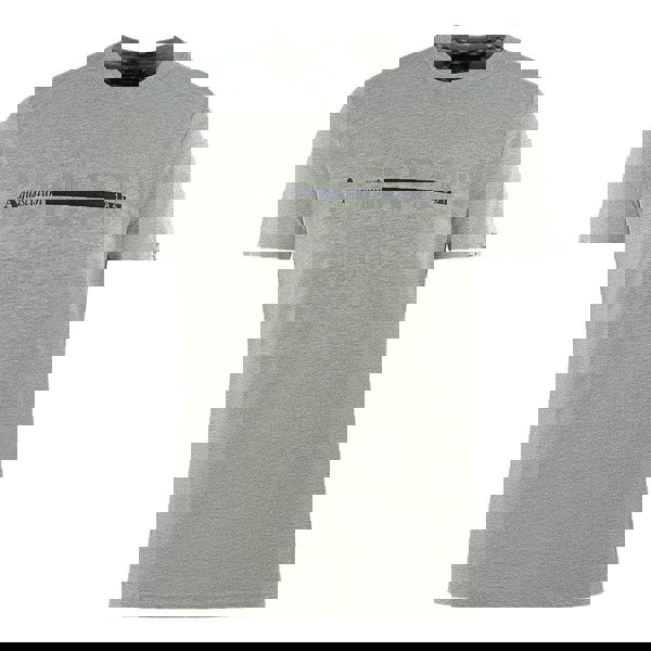 Aquascutum Mens London 1851 Split Logo T-Shirt - Grey