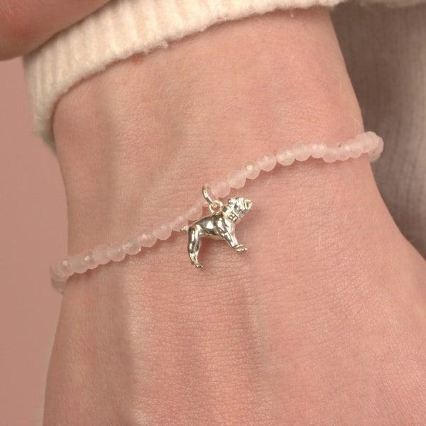Mylee London English Bulldog Crystal Bracelet - Personalised