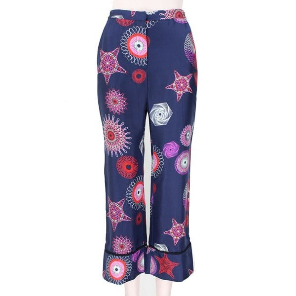 MSGM spirograph patterned silk trousers