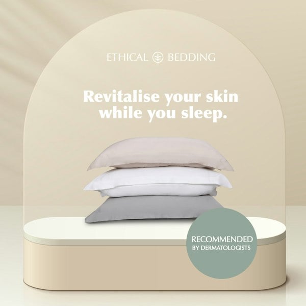 Ethical Bedding Eucalyptus Silk Pillowcase Pair - Grey