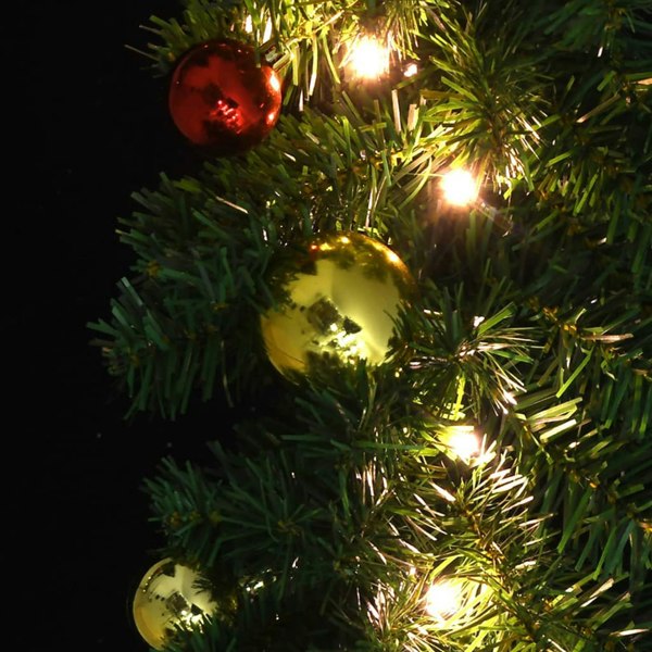 Berkfield Christmas Garland Decorated with Baubles and LED Lights 5 m