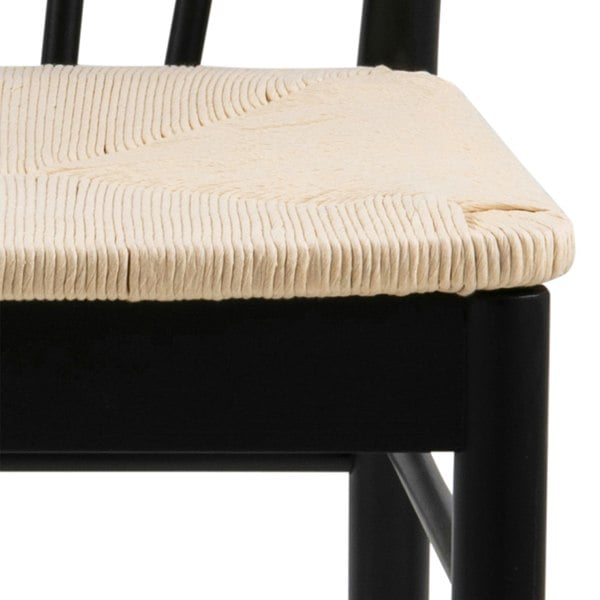 Furniture To Go Cassandra Dining Chair with Armrest in Black Set of 2