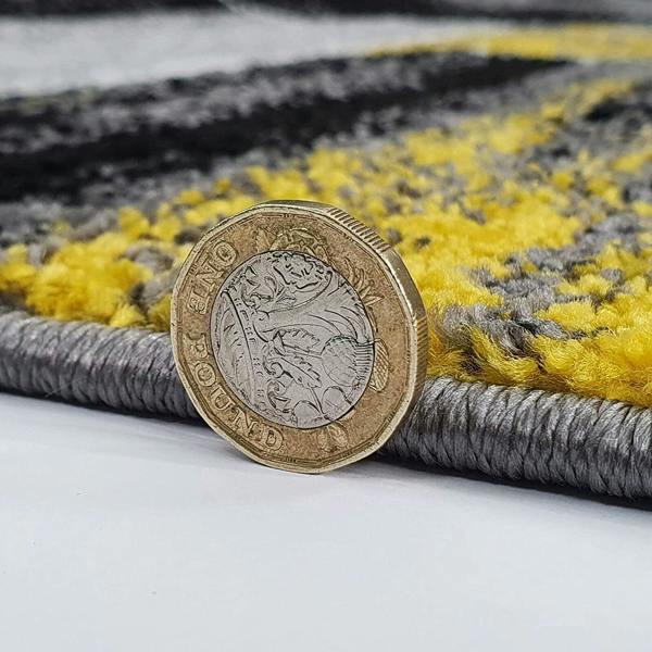 Modern Rug Living Room Yellow Grey Black Abstract Geometric Pattern Large XL Small Bedroom Carpet Floor Area Mat