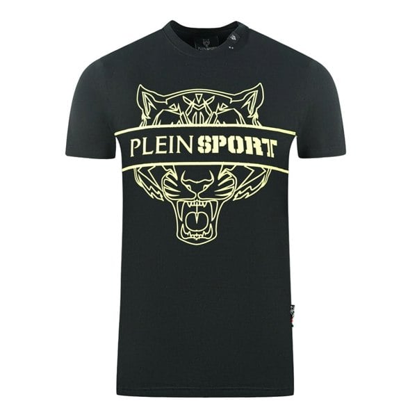 Plein Sport Tigerhead Bold Logo T-Shirt - Black