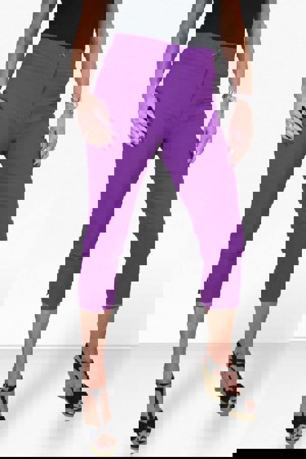 Paulo Due Women's Slim Cropped Capri Stretch Trousers