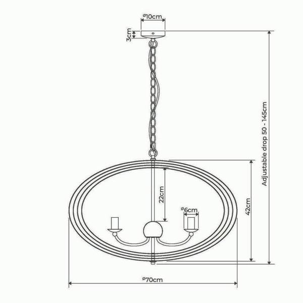 Pagazzi Lighting Midnight 5 Light Matte Black Pendant Ceiling Light