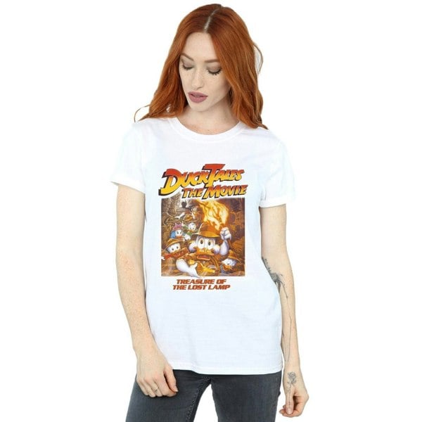 Disney Womens/Ladies Duck Tales The Movie Cotton Boyfriend T-Shirt - White