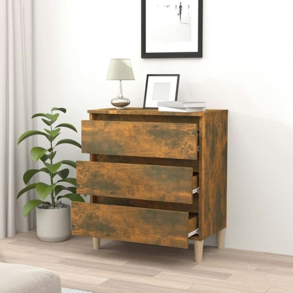 Berkfield Sideboard Smoked Oak 60x35x69 cm Engineered Wood
