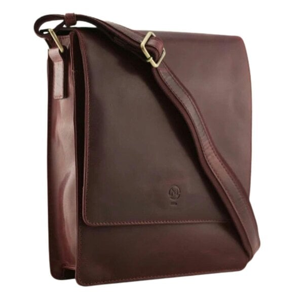 Mala Leather Bloomsbury Medium Flap Leather Satchel Bag - One Size  - Burgundy  - Leather 