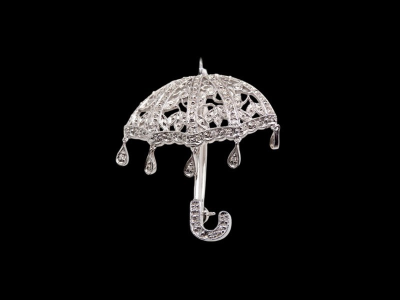 A Diamond Umbrella brooch