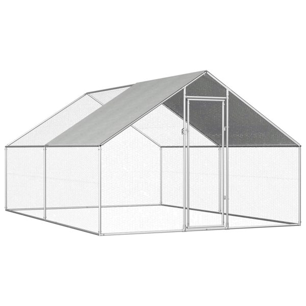 Berkfield Outdoor Chicken Cage 2.75x4x1.92 m Galvanised Steel