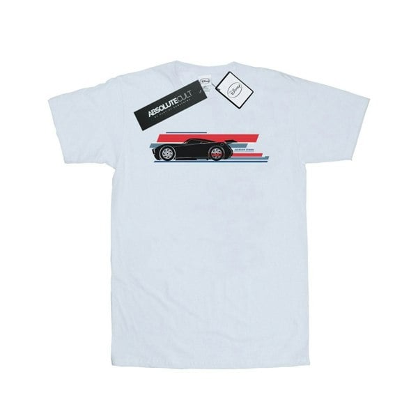 Disney Mens Cars Jackson Storm Stripes T-Shirt - White