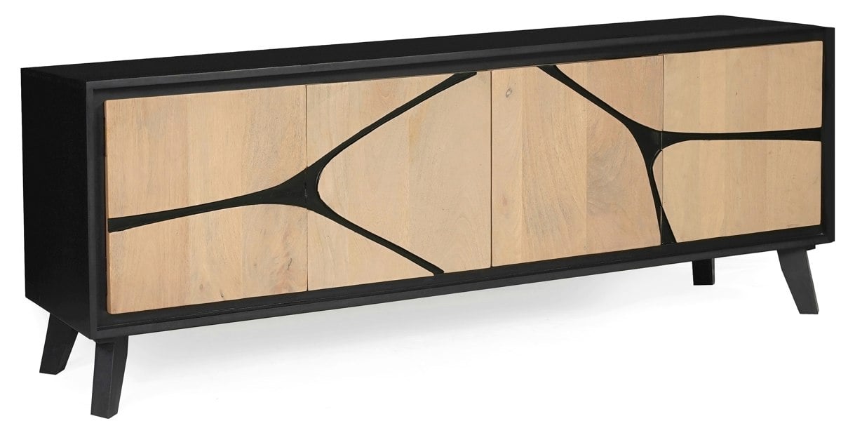 IH Design Dusk Mango Wood Low Board Sideboard Tv Stand