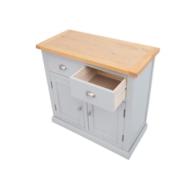 Cabinet Bits Loreo Light Grey 2 Drawer 2 Door Sideboard Chrome Cup Handle