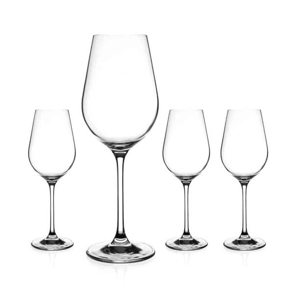 Diamante Auris White Wine Glasses - Set of 4