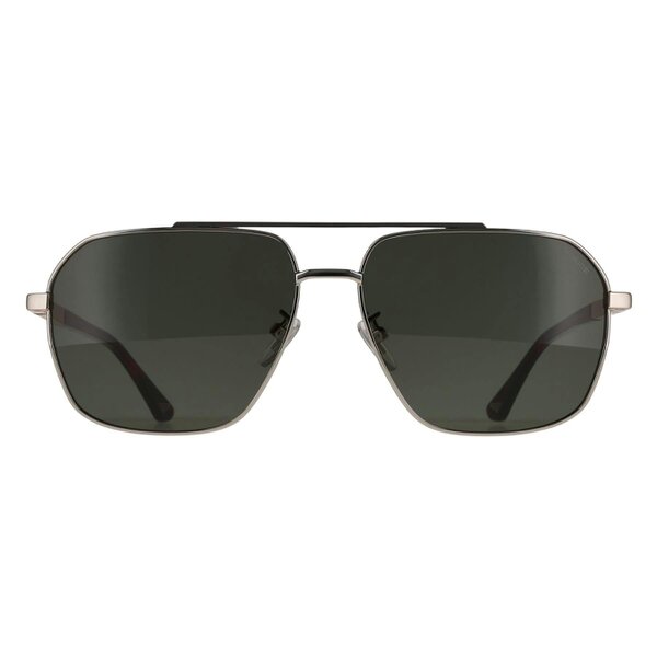 Police Sunglasses SPLQ85 New Crossroads 4 0579 Shiny Palladium Green