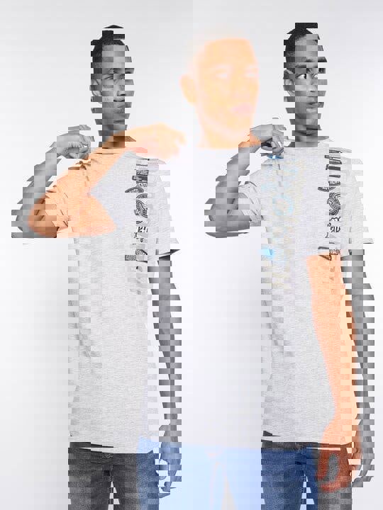 Crosshatch Pepperhill T-Shirt Light Grey Marl