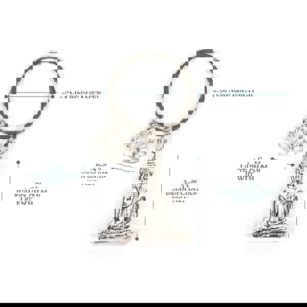 Myga Crystal and Zinc Keychain