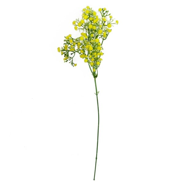 Leaf Pack of 6 x 55cm Gypsophila Yellow Stem