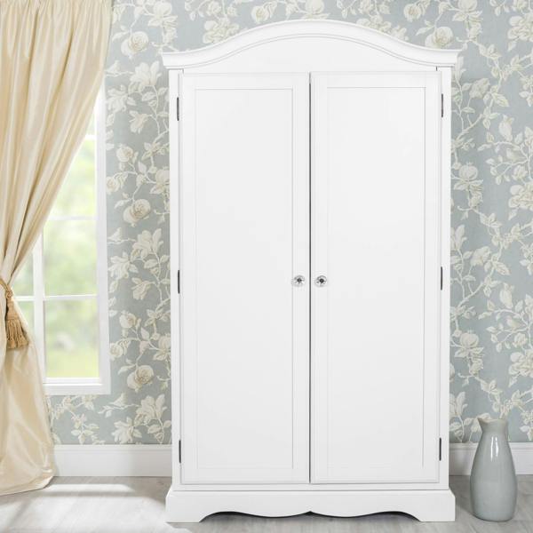 Statement Furniture Romance Double Wardrobe with Crystal Handles. Full Hanging French Style Storage