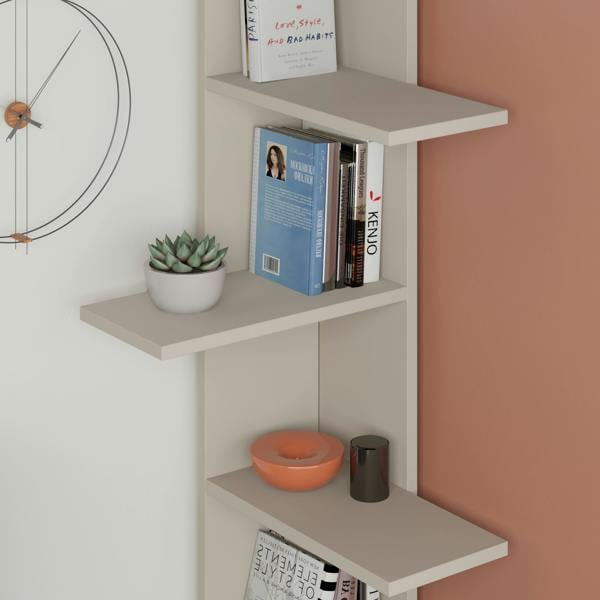 Decortie Saso Modern Corner Bookcase Display Unit Medium 141(H)cm