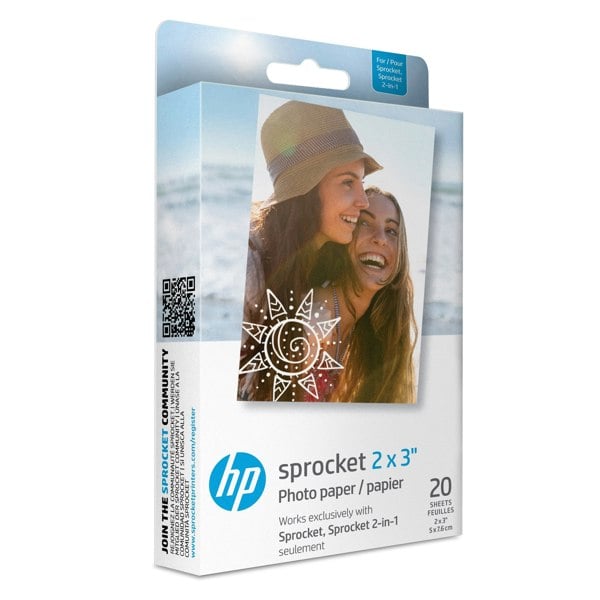 HP | 50 Sheets -HP Sprocket 2"x3" Premium Zink Sticky Back Photo Paper