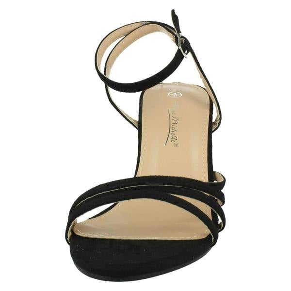Anne Michelle Ladies Anne Michelle Mid Heel Wide Fit Party Sandals F12112