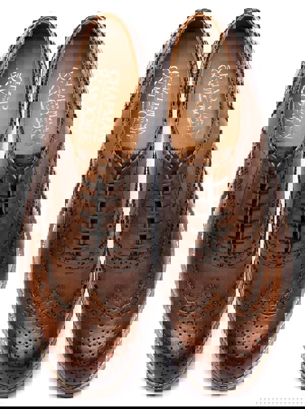 Chapman & Moore Oxford Brogue Leather Men's Mahogany Shoes