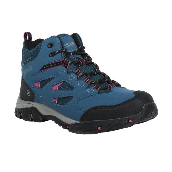 Regatta Womens/Ladies Holcombe IEP Mid Hiking Boots - Moroccan Blue/Red Violet - 