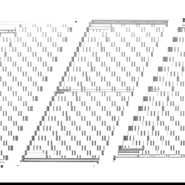 Monstershop 2m Dog Run Panel With Door – 8cm Bar Spacing