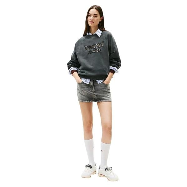 Tommy Jeans Womens/Ladies Leopard Print Logo Sweatshirt - Black - 