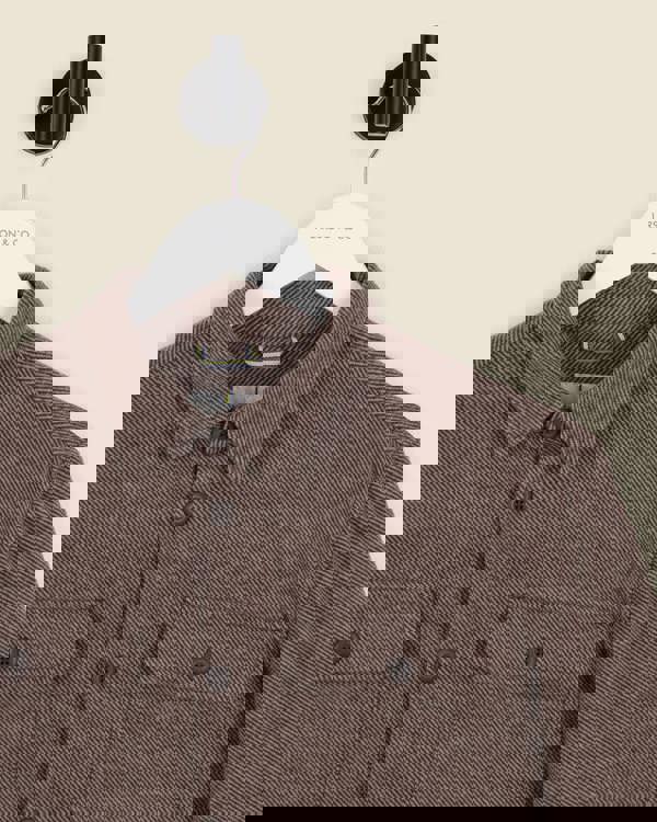 Larsson & Co Herringbone Jersey Casual Overshirt