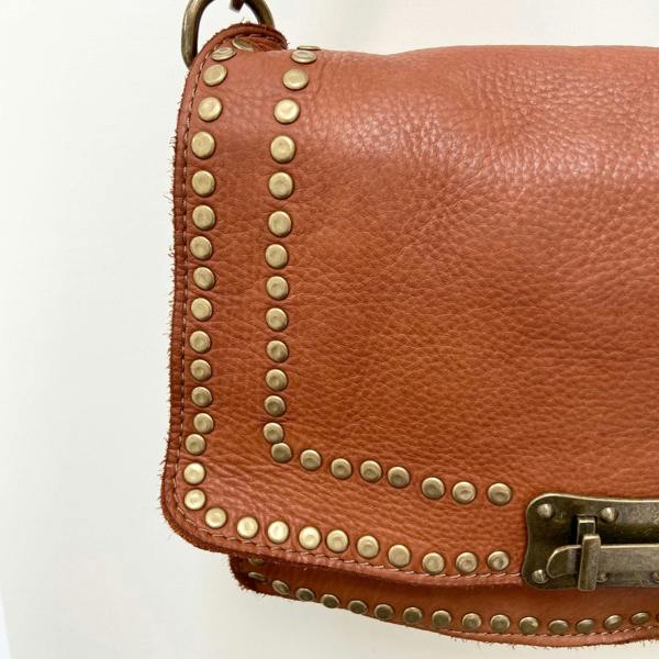 Studded Vintage Style Leather Bag