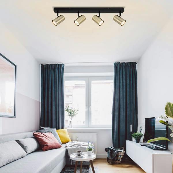 COSYLYTE Grafton 4 Light Brushed Brass Spotlight