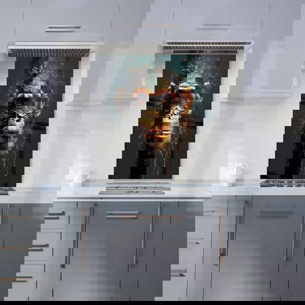 Warren Reed - Designer Splashart Monkey Face Kitchen Splashback