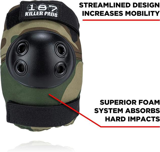 187 Killer Pads Junior Six Pack Combo Pad Set Camo