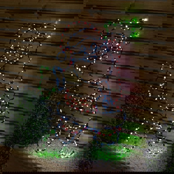 Samuel Alexander 60cm x 45cm Light up FlexiBrights Santa with 247 Multi-Coloured LEDs