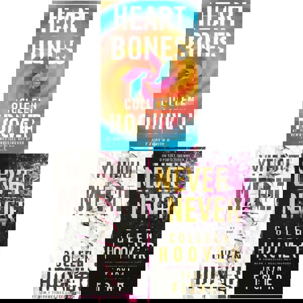 Colleen Hoover Collection 3 Books Set (Never Never, Heart Bones, Without Merit)