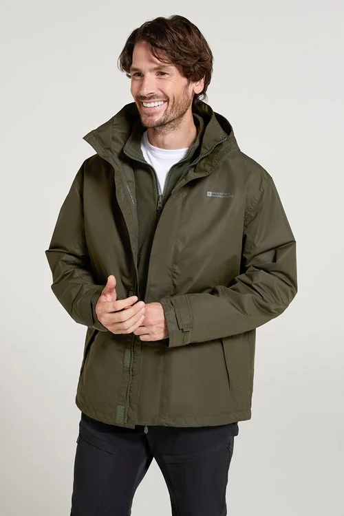 Mountain Warehouse Mens Fell II 3 in 1 Jacket - Khaki