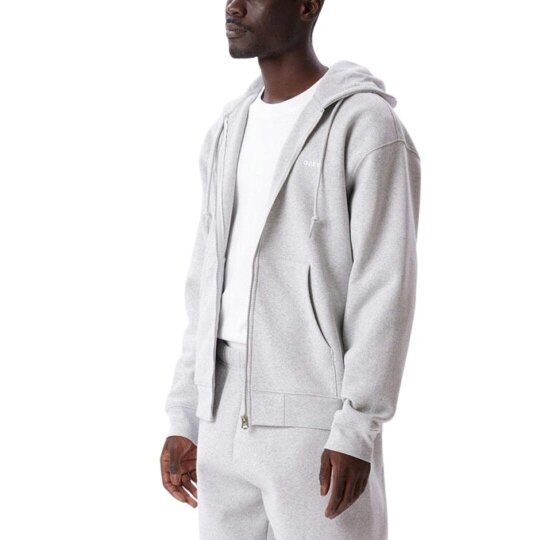 Obey Established Works Bold Zip Ash GREY Hoodie