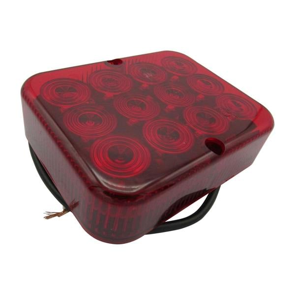 Rear Fog Light LED (12V Tail Lamp Universal Red Car Trailer Square)